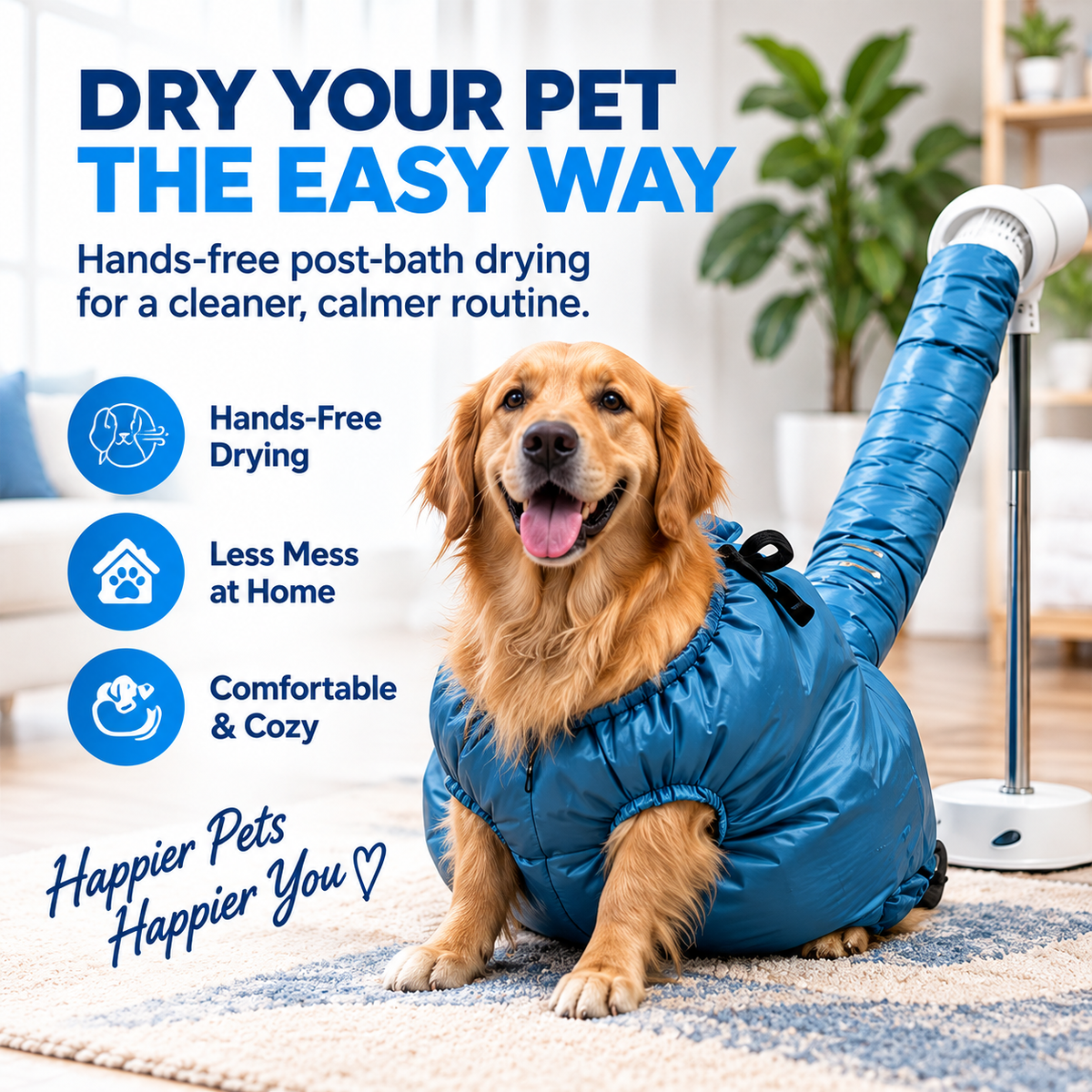 🐶 Cozy Dog Drying Bag – Quick-Dry Pet Towel
