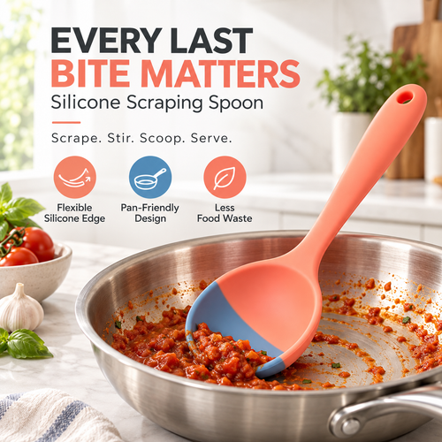 🥄✨Flexible silicone spatula that scrapes out every last bite✨