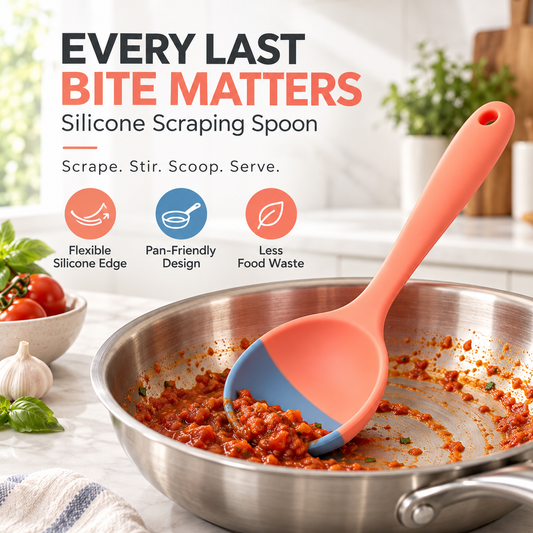 🥄✨Flexible silicone spatula that scrapes out every last bite✨