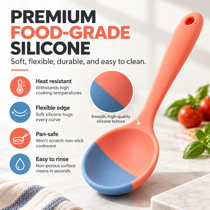 🥄✨Flexible silicone spatula that scrapes out every last bite✨