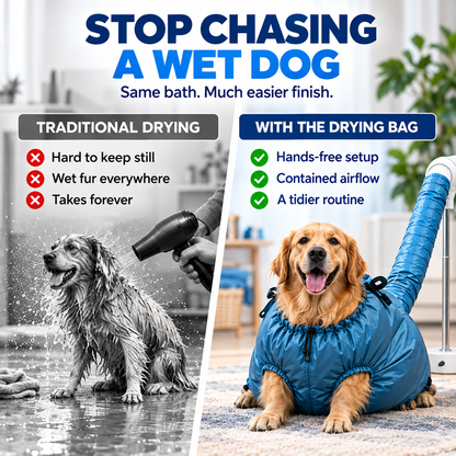 🐶 Cozy Dog Drying Bag – Quick-Dry Pet Towel