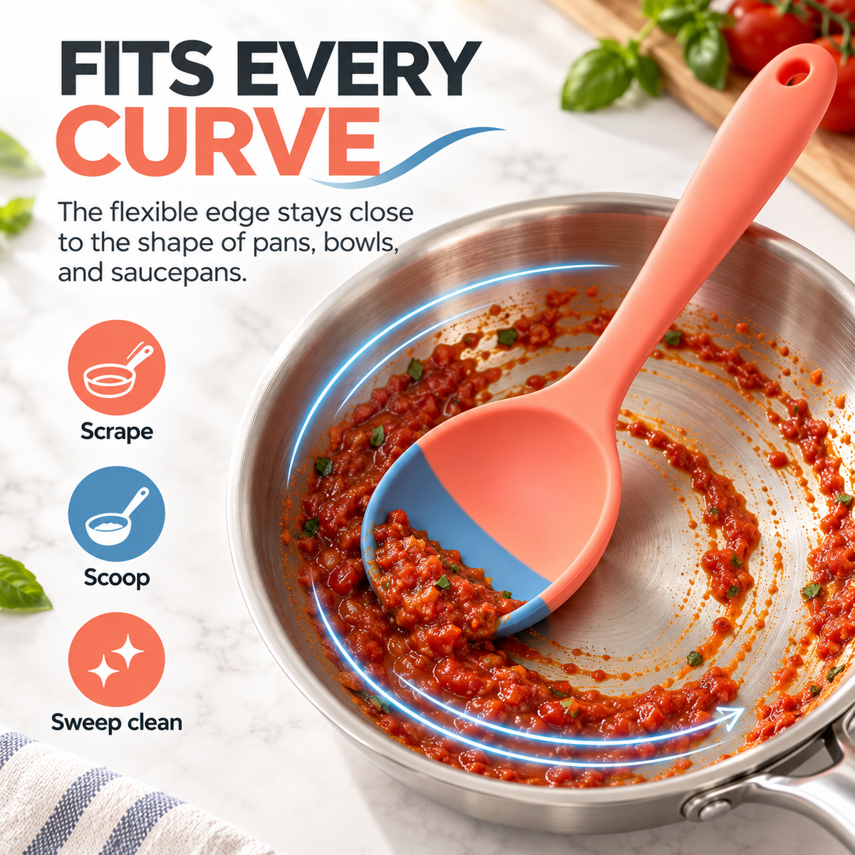🥄✨Flexible silicone spatula that scrapes out every last bite✨