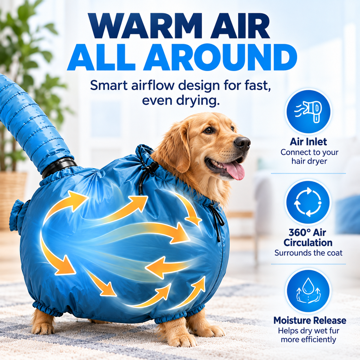 🐶 Cozy Dog Drying Bag – Quick-Dry Pet Towel