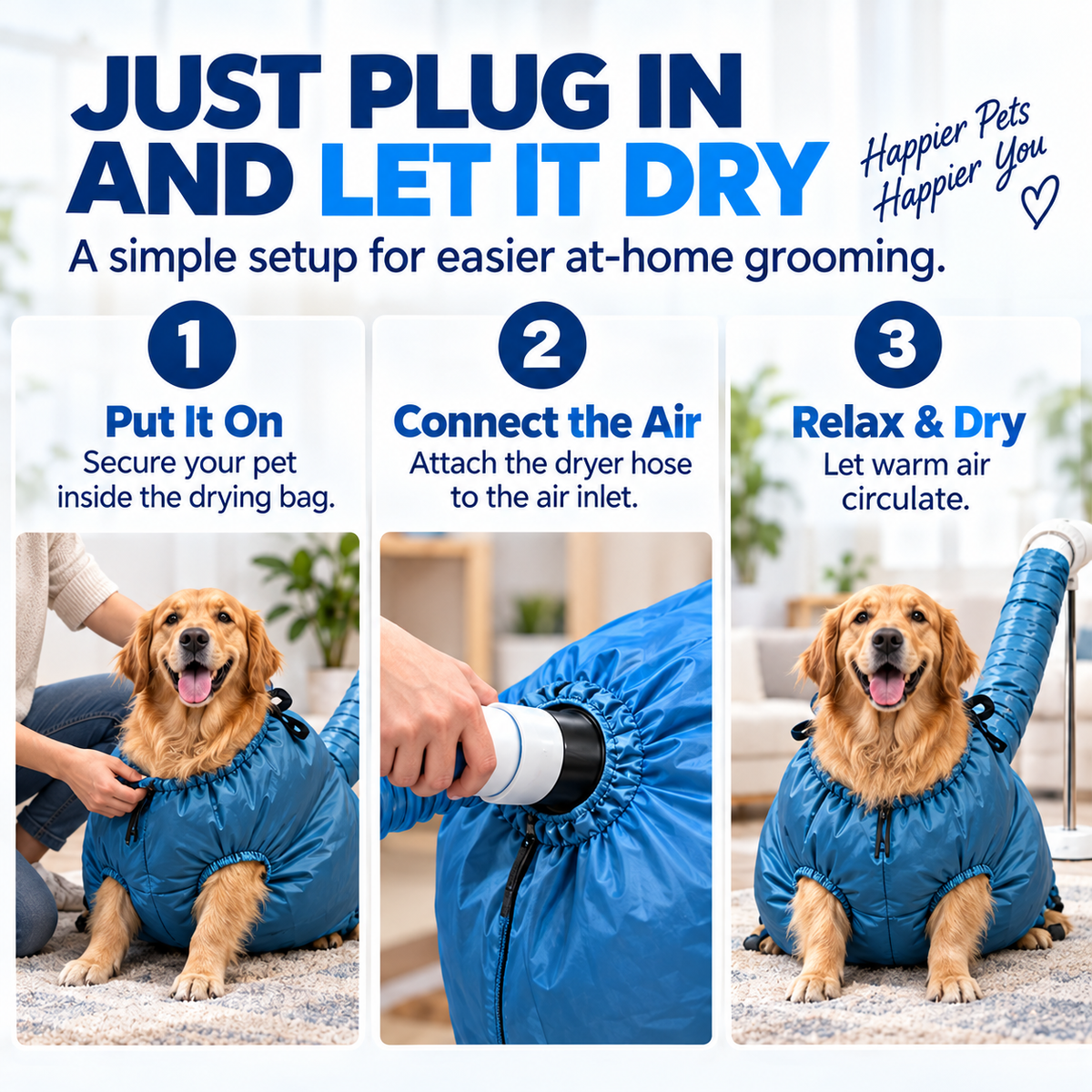 🐶 Cozy Dog Drying Bag – Quick-Dry Pet Towel