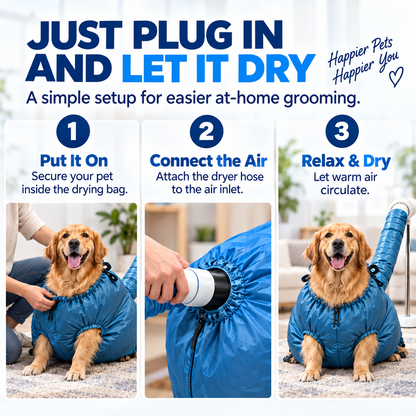 🐶 Cozy Dog Drying Bag – Quick-Dry Pet Towel