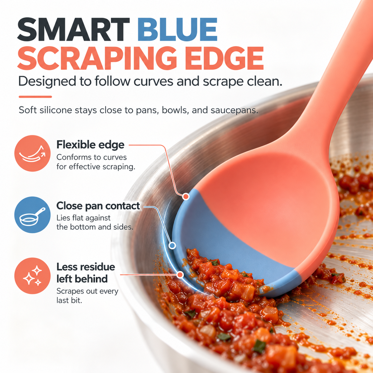 🥄✨Flexible silicone spatula that scrapes out every last bite✨