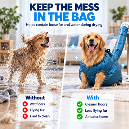 🐶 Cozy Dog Drying Bag – Quick-Dry Pet Towel