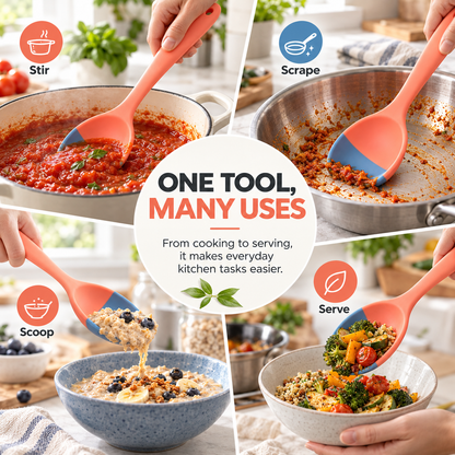 🥄✨Flexible silicone spatula that scrapes out every last bite✨