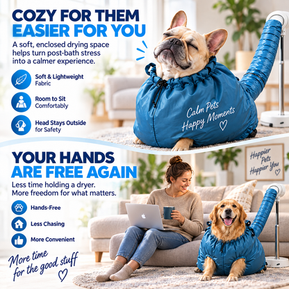 🐶 Cozy Dog Drying Bag – Quick-Dry Pet Towel