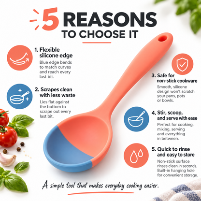 🥄✨Flexible silicone spatula that scrapes out every last bite✨