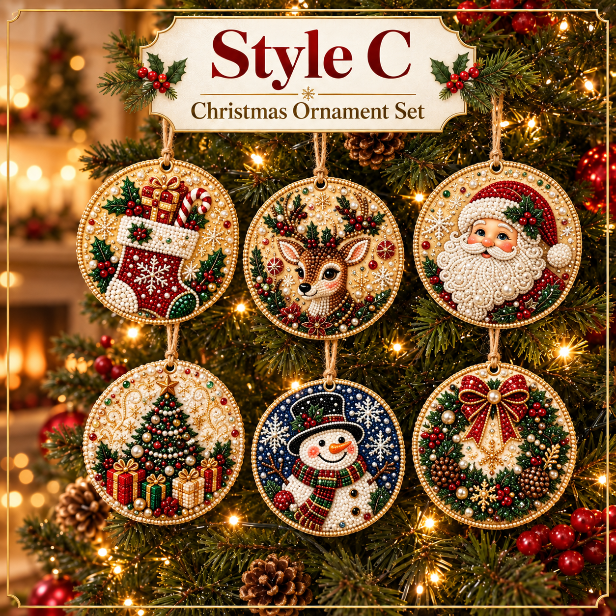 6-Piece Set – Christmas Style C