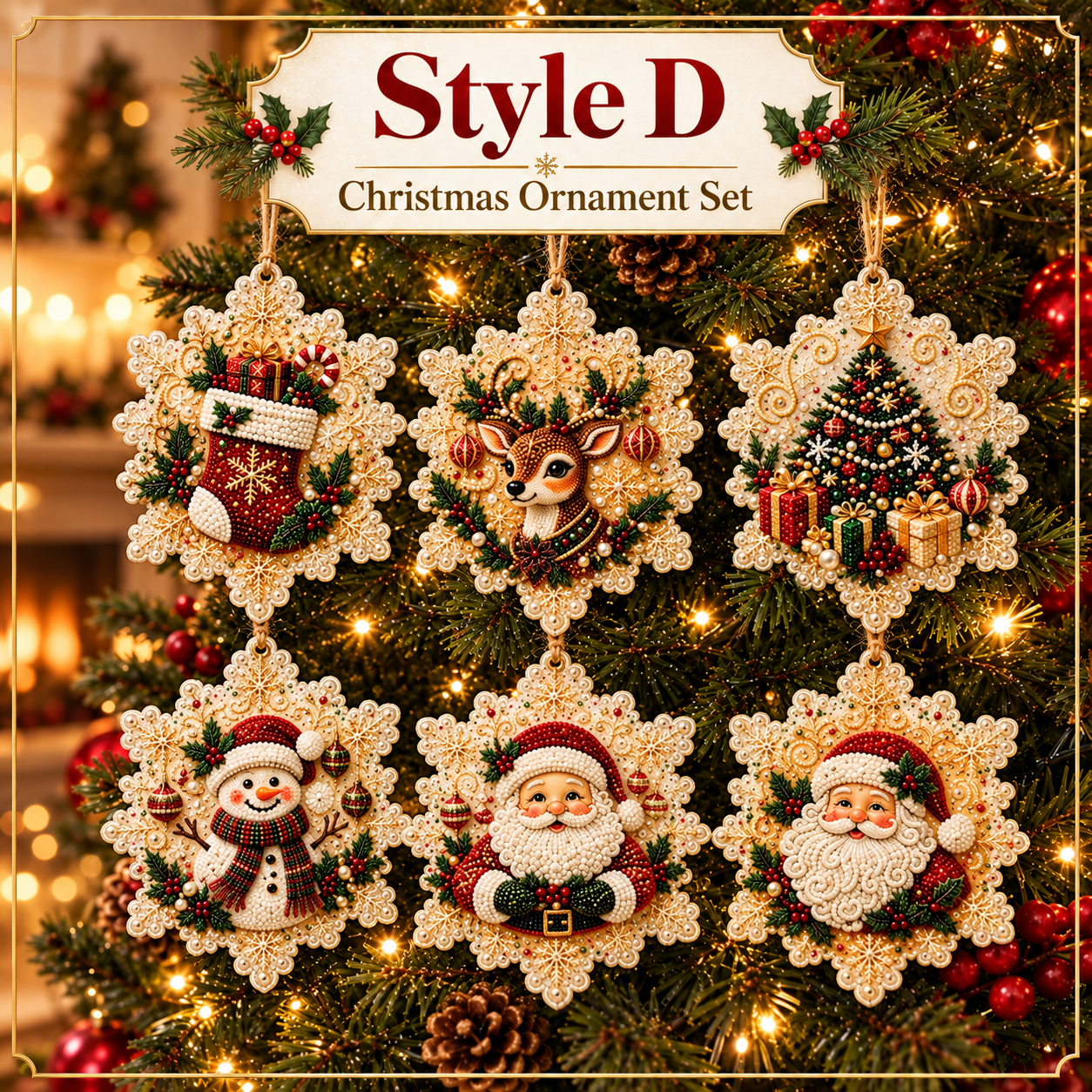 6-Piece Set – Christmas Style D
